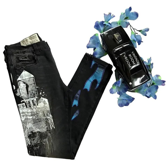 Industrial Indigo NWT Black Wash Skinny Jeans Waist 30